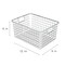 Smart Design Nestable Basket Organizer with Handles - Steel - 9 x 12 x 6 - Chrome- Set of 4